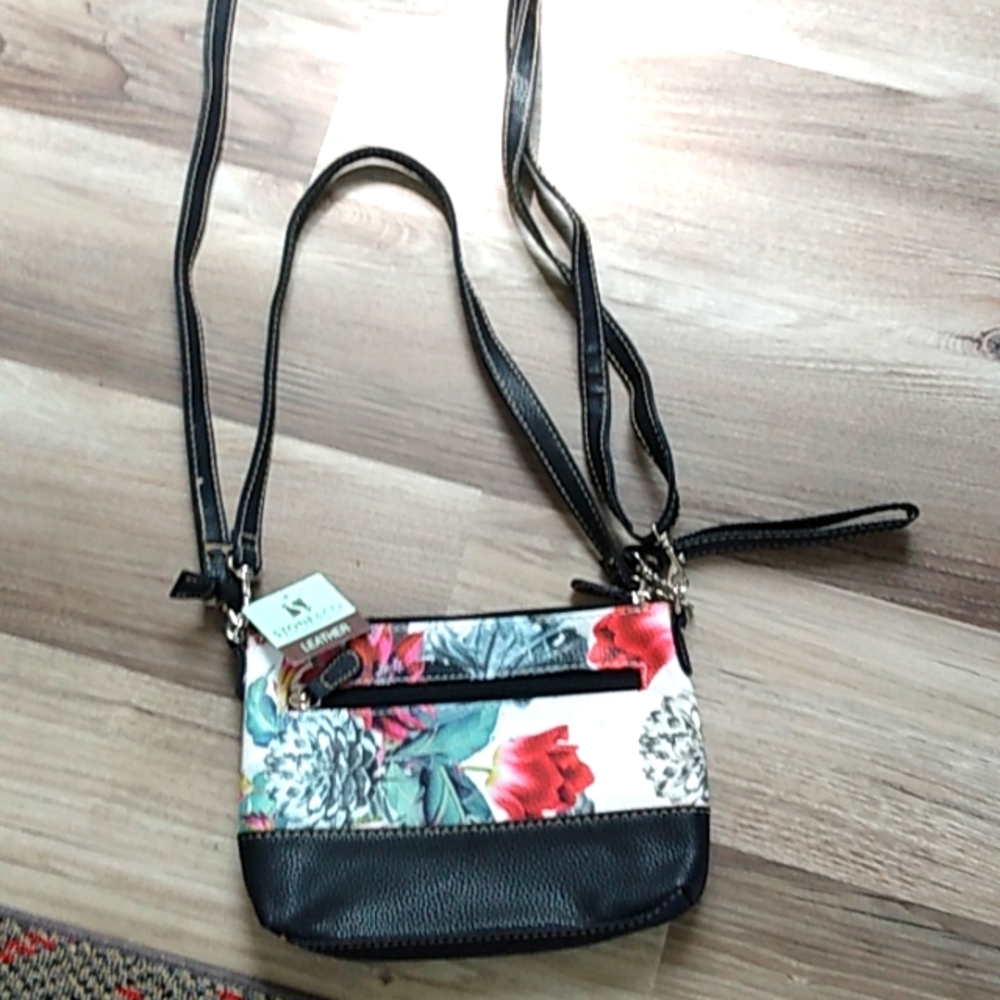 Purse Stone mountain Leather USA cross body  multi way straps nwt